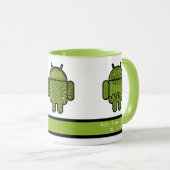 Mess niet met Mijn Code Groene Robots Mok (Voorkant rechts)