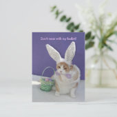 Mess niet met mijn mandje! briefkaart (Staand voorkant)