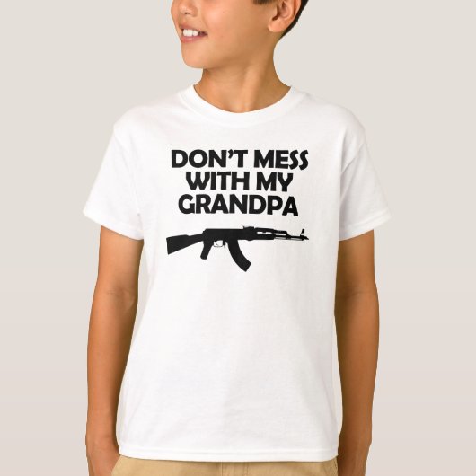 Mess niet met mijn opa t-shirt (Voorkant)