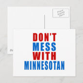Mess niet met MINNESOTAN Briefkaart (Voorkant / Achterkant)