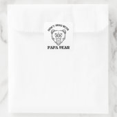 Mess niet met Papa Beer Vierkante Sticker (Tas)
