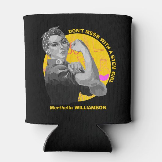 Mess niet met STEM Girl Blikjeskoeler (Achterkant)