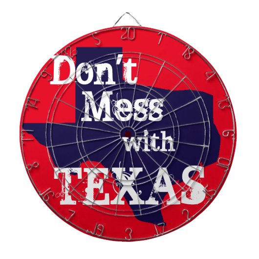 Mess niet met Texas Dartboard Dartbord (Voorkant)