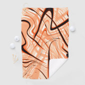 Mess of brown wavy strokes in verschillende richti golfhanddoek (Insitu)