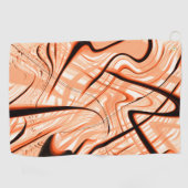 Mess of brown wavy strokes in verschillende richti golfhanddoek (Horizontaal)