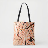 Mess of brown wavy strokes in verschillende richti tote bag (Voorkant)