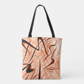 Mess of brown wavy strokes in verschillende richti tote bag (Achterkant)