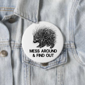 MESS ROND EN VIND PORCUPINE   RONDE BUTTON 4,0 CM (In situ)