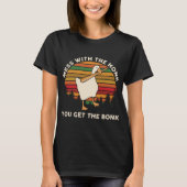 Mess With Honk Je krijgt Bonk Funny Duck T-shirt (Voorkant)