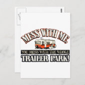 Mess with me, je knoeit met het hele caravanpark. briefkaart (Voorkant / Achterkant)