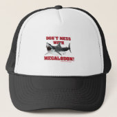 Mess WIth Megalodon niet! Trucker Pet (Voorkant)