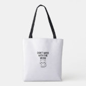 Mess With the Meow – Sweet but Psycho Cat Tote Bag (Achterkant)