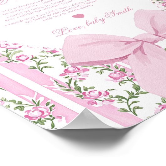 Message from the bump Love Shack Baby shower Poster (Hoek)