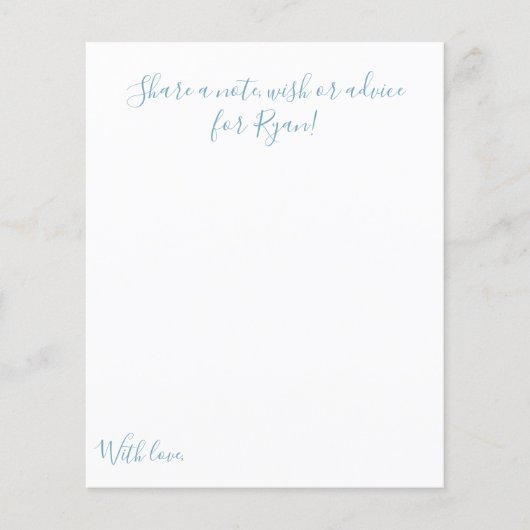 Message in a Bottle 1st Birthday Party Keepsake Flyer (Voorkant)