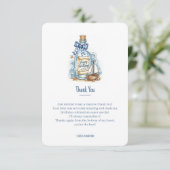 Message In Bottle Sailboat Birthday Bedankkaart (Staand voorkant)