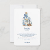 Message In Bottle Sailboat Birthday Bedankkaart (Voorkant)