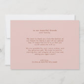 Message Retro Terracotta Bedankkaart (Achterkant)