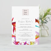 Message Wild Tropical Style Business Opening Invit Kaart (Staand voorkant)