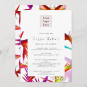 Message Wild Tropical Style Business Opening Invit Kaart (Voorkant / Achterkant)