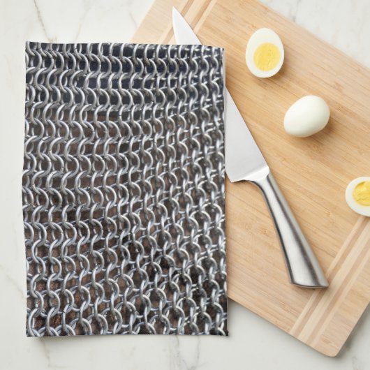 messagerie van de metaalketen armor middeleeuwse k theedoek (Quarter Fold)