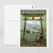 Messageries Maritimes Japon Extreme Orient Briefkaart (Voorkant / Achterkant)