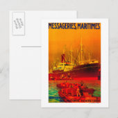 Messageries Maritimes PosterEuropa Briefkaart (Voorkant / Achterkant)