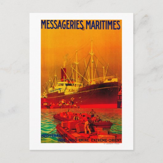 Messageries Maritimes PosterEuropa Briefkaart (Voorkant)