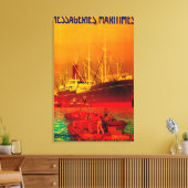 Messageries Maritimes PosterEuropa Canvas Afdruk (Insitu (Woonkamer))
