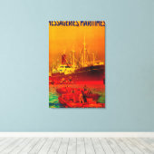 Messageries Maritimes PosterEuropa Canvas Afdruk (Insitu (Houten vloer))