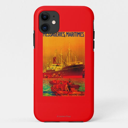 Messageries Maritimes PosterEuropa Case-Mate iPhone Case (Achterkant)
