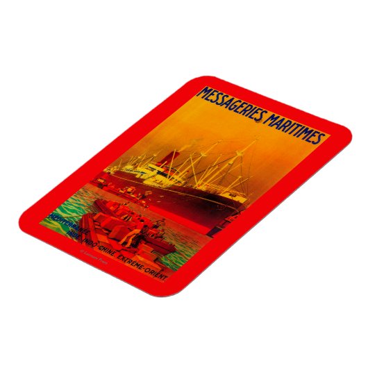 Messageries Maritimes  PosterEuropa Magneet (Linkerzijde)