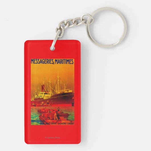 Messageries Maritimes  PosterEuropa Sleutelhanger (achterkant)