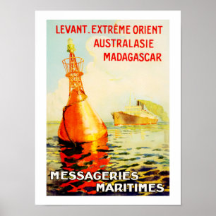 Messagries Maritimes ~ Boei Poster