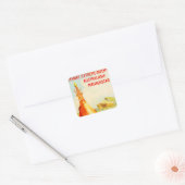 Messagries Maritimes ~ Bouy Vierkante Sticker (Envelop)