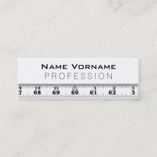 Messband Mini Visitekaartje (Voorkant)