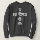 Messed Up Church Dames Varsity Grijs Campus Trui (Design achterkant)
