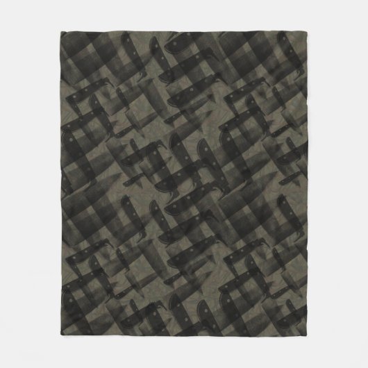 messen patroon fleece deken (Voorkant)