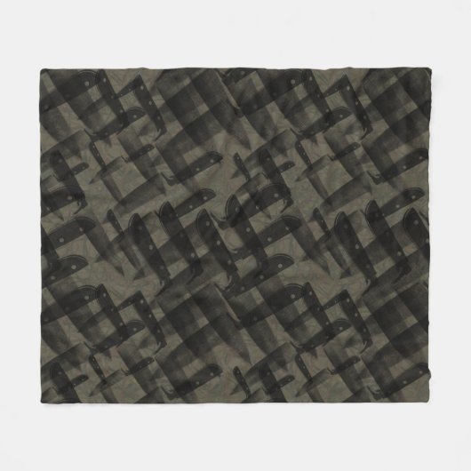 messen patroon fleece deken (Voorkant (Horizontaal))