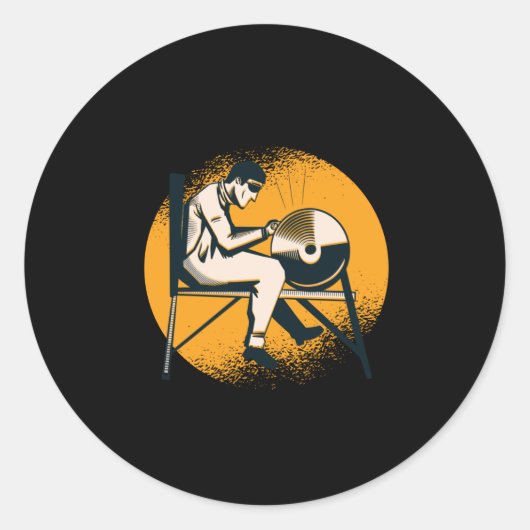 Messen slijpen ronde sticker (Voorkant)