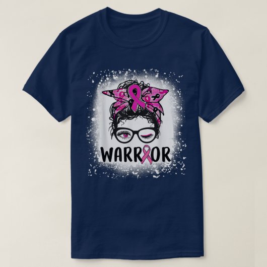 Messenborrelglazen draag roze borstkanker t-shirt (Design voorkant)