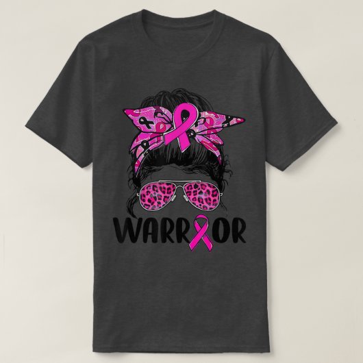 Messenborrelglazen draag roze borstkanker t-shirt (Design voorkant)