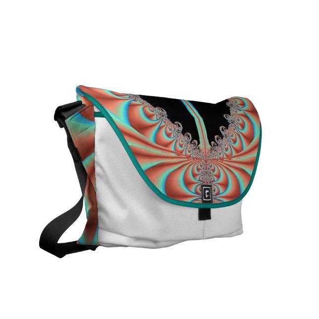 Messenger Bag, voor dames en heren, met Turquoise Bag (Voorkant Links)