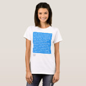 Messenger Blue Text Bubble voor lange Rant T-shirt (Voorkant volledig)