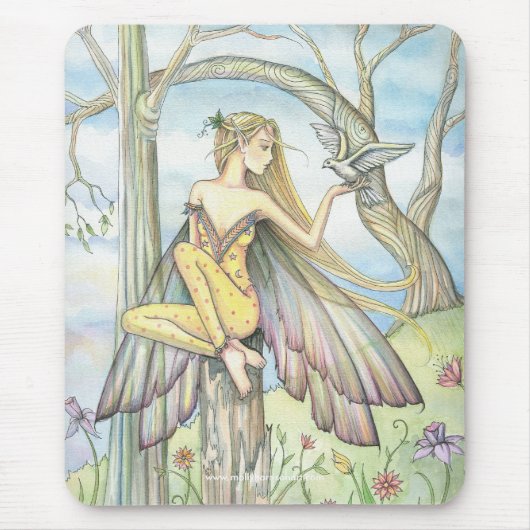 Messenger Fairy Dove Mousepad Muismat (Voorkant)