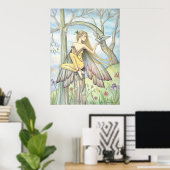 Messenger Fairy Dove Poster van Molly Harrison (Thuiskantoor)