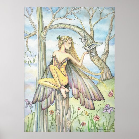 Messenger Fairy Dove Poster van Molly Harrison (Voorkant)
