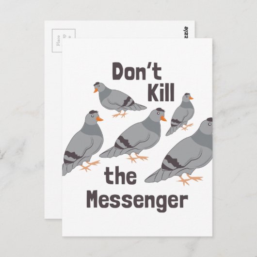 Messenger Pigeon Briefkaart (Voorkant / Achterkant)