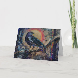 Messenger Raven Crow Blank Wenskaart Kaart