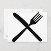 messenmakersvork en gekruist mes briefkaart (Voorkant / Achterkant)