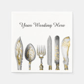 messenmakerswerk voor vorkdansen servetten (Voorkant)